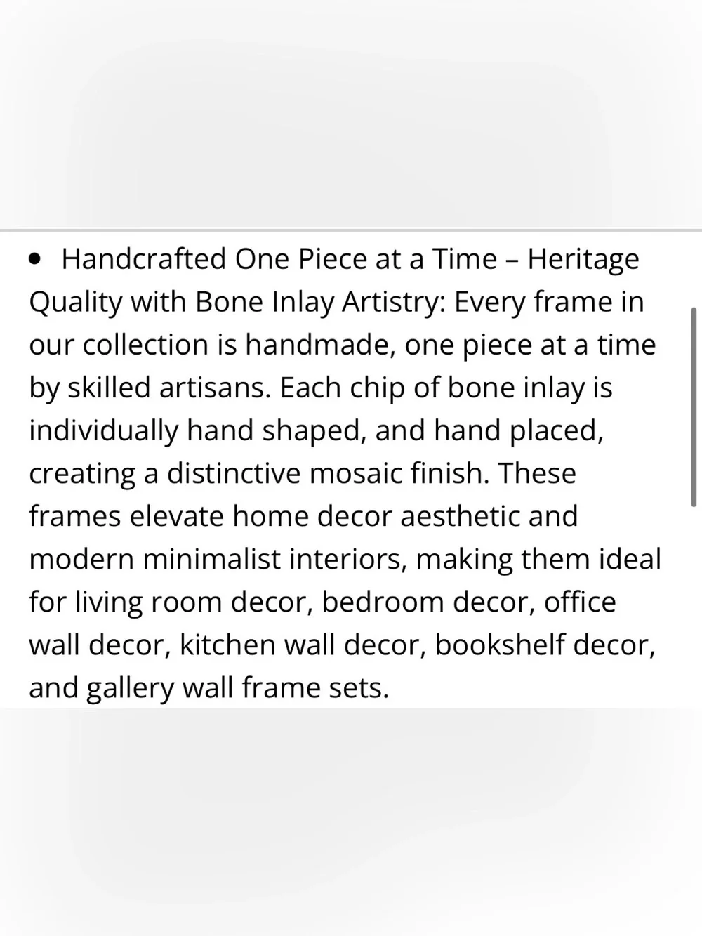 Handicrafts Home Mosaic Blue Picture Frame Tabletop or Wall Hang 8x10”